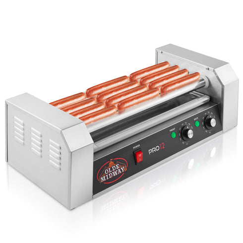 PRO12 Hot Dog Roller Machine, 5 Roller - 12 Hot Dog Capacity